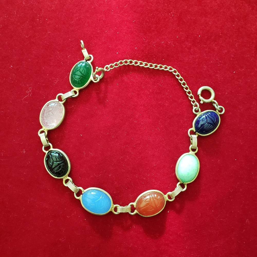 Scarab Gemstone Bracelet